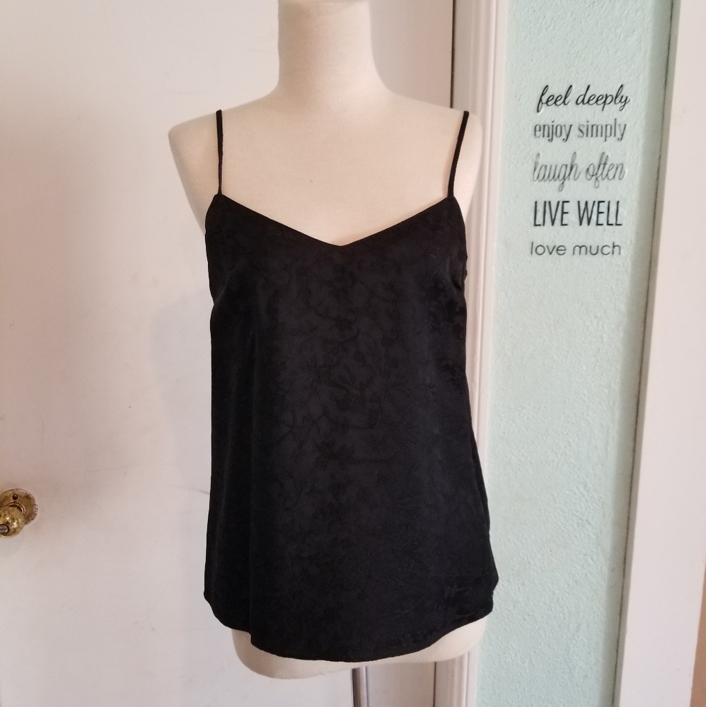 NWT Theory  tank jacquard black print size s $265